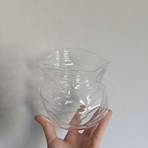 Glass "plastic baggie" candy dish